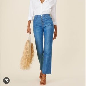 reformation cynthia high rise straight jeans